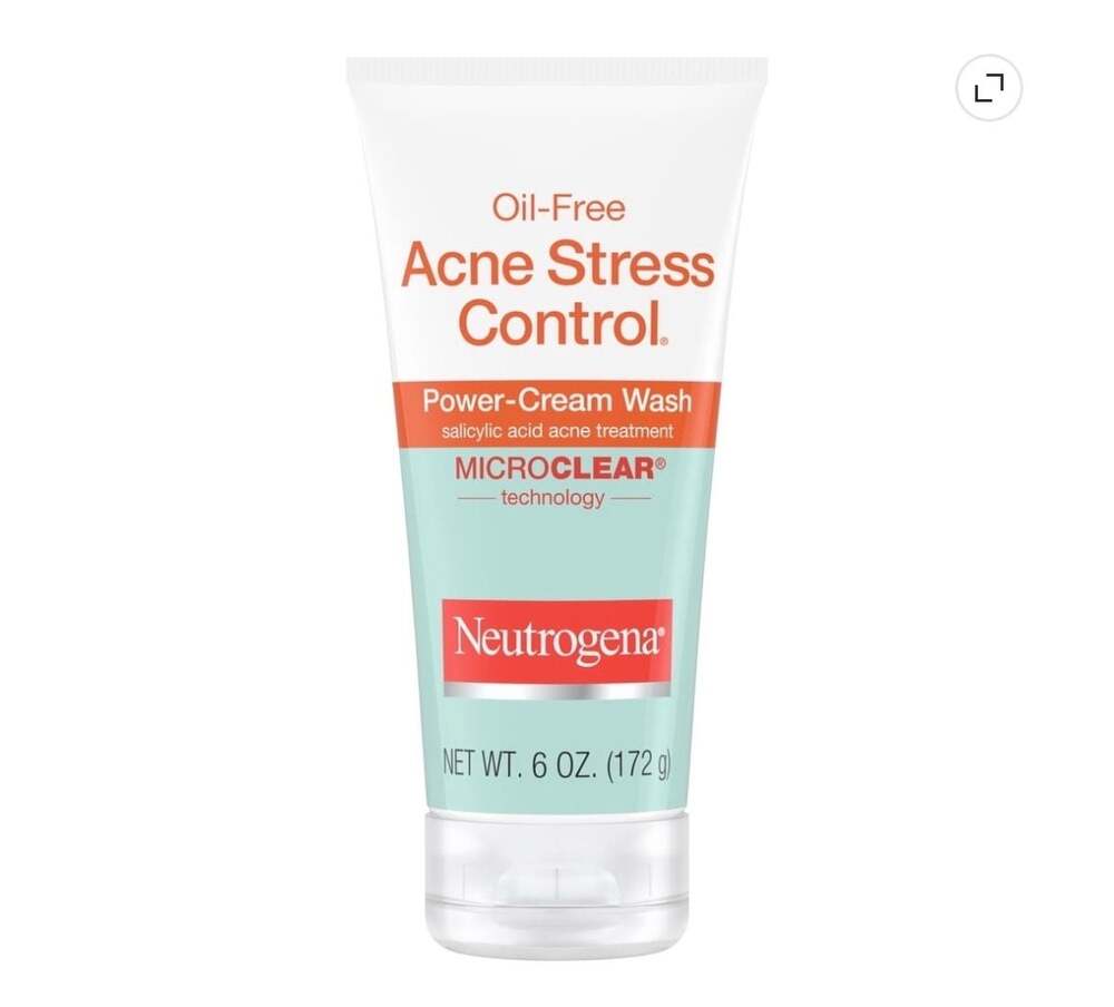 Neutrogena Oil-Free Acne Stress Control Power-Cream Wash, 6 Ounce